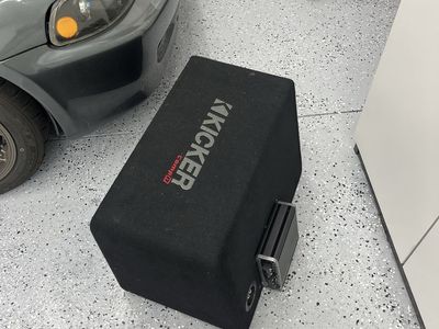 Kicker CompR Car Audio Subwoofer Box with kicker Amplifier