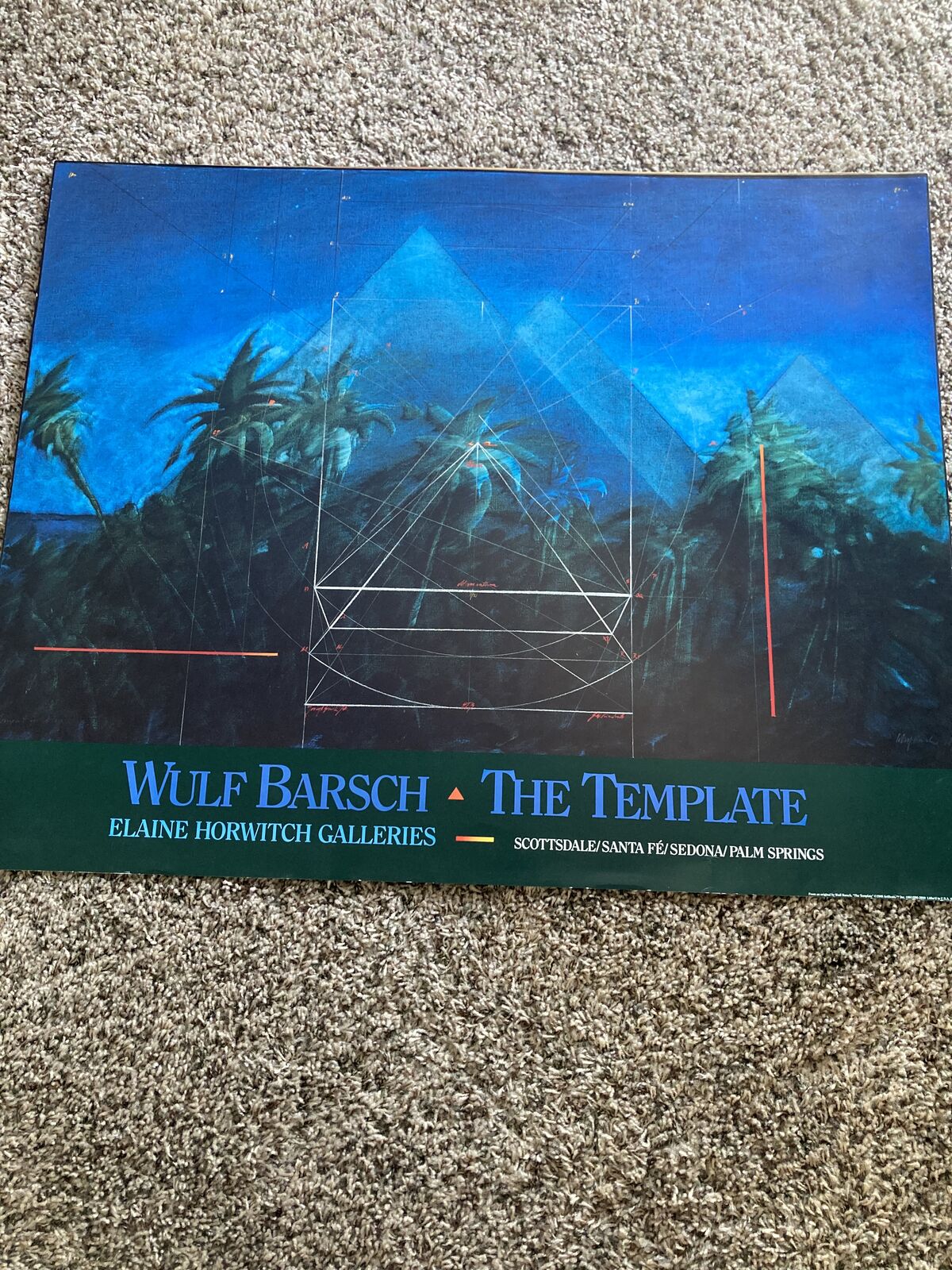 Exibition Poster - Wulf Barsch, The Template 31x25 Elain Horwich Gallery - Mint Conition!