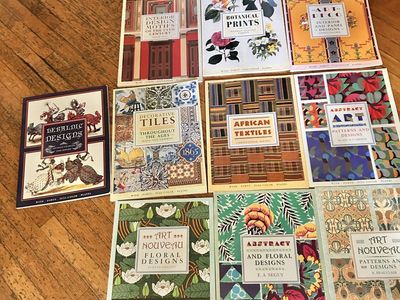RARE Lot of 10 Vintage Interior Design poster Books Bright Color Photos 1998 Cresent Books