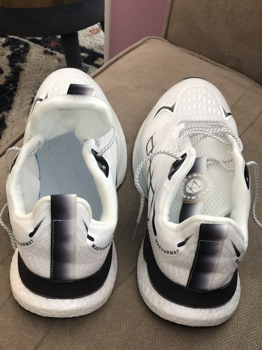 Maeharmay Men's White & Black Athletic Running Sneakers Size 12