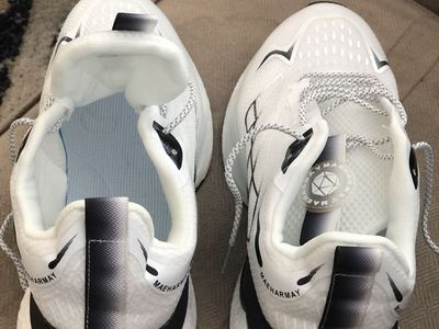 Maeharmay Men's White & Black Athletic Running Sneakers Size 12
