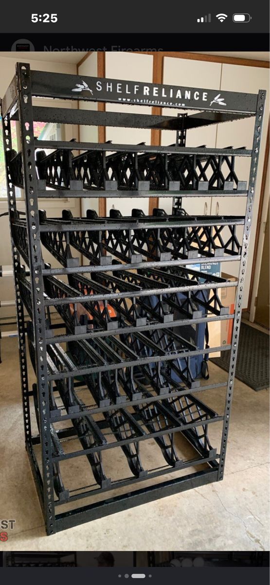 Shelf Reliance 72" Food Storage Rack Designed for Easy Can Rotation - Durable Metal Shelf System