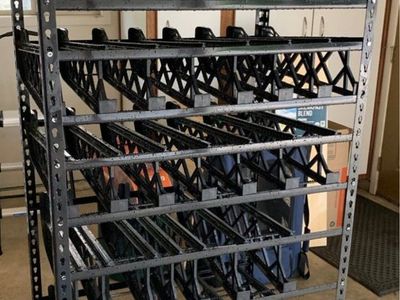 Shelf Reliance 72" Food Storage Rack Designed for Easy Can Rotation - Durable Metal Shelf System