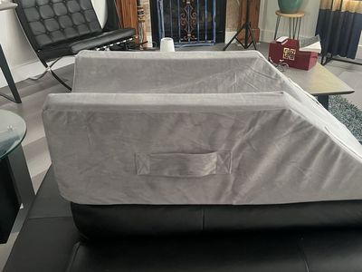 Unbranded Gray Foam Leg Elevation Pillow, Post-Surgery Support Cushion