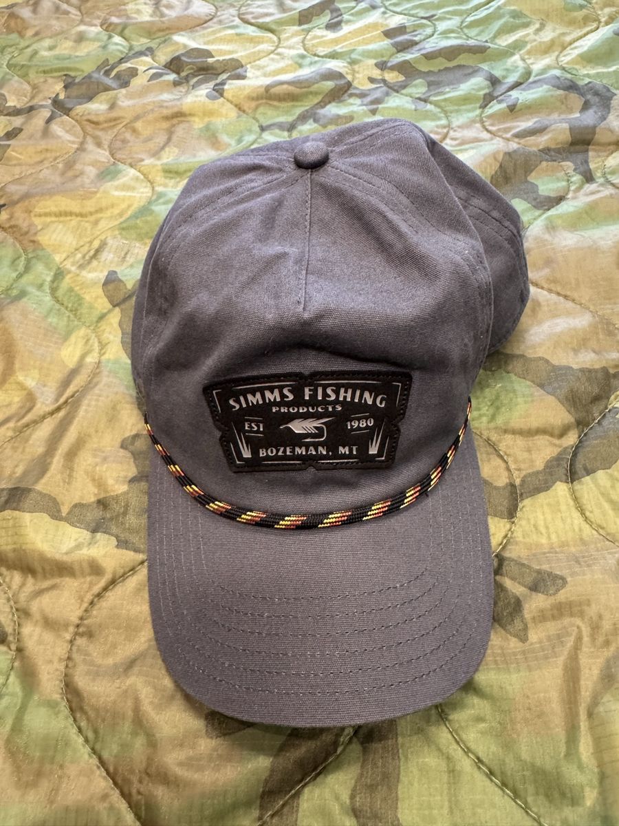 Simms Fishing Products Snapback Hat Grey - Est 1980 Bozeman MT