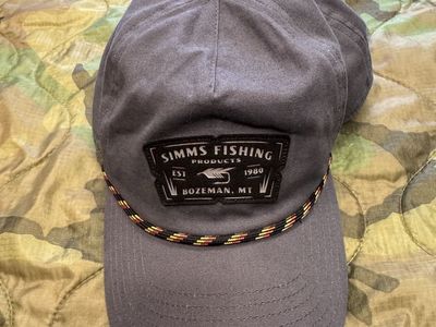 Simms Fishing Products Snapback Hat Grey - Est 1980 Bozeman MT