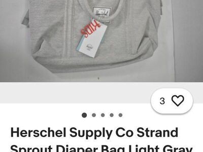 Gently Used HERSCHEL Diaper Bag w/ Changing Pad