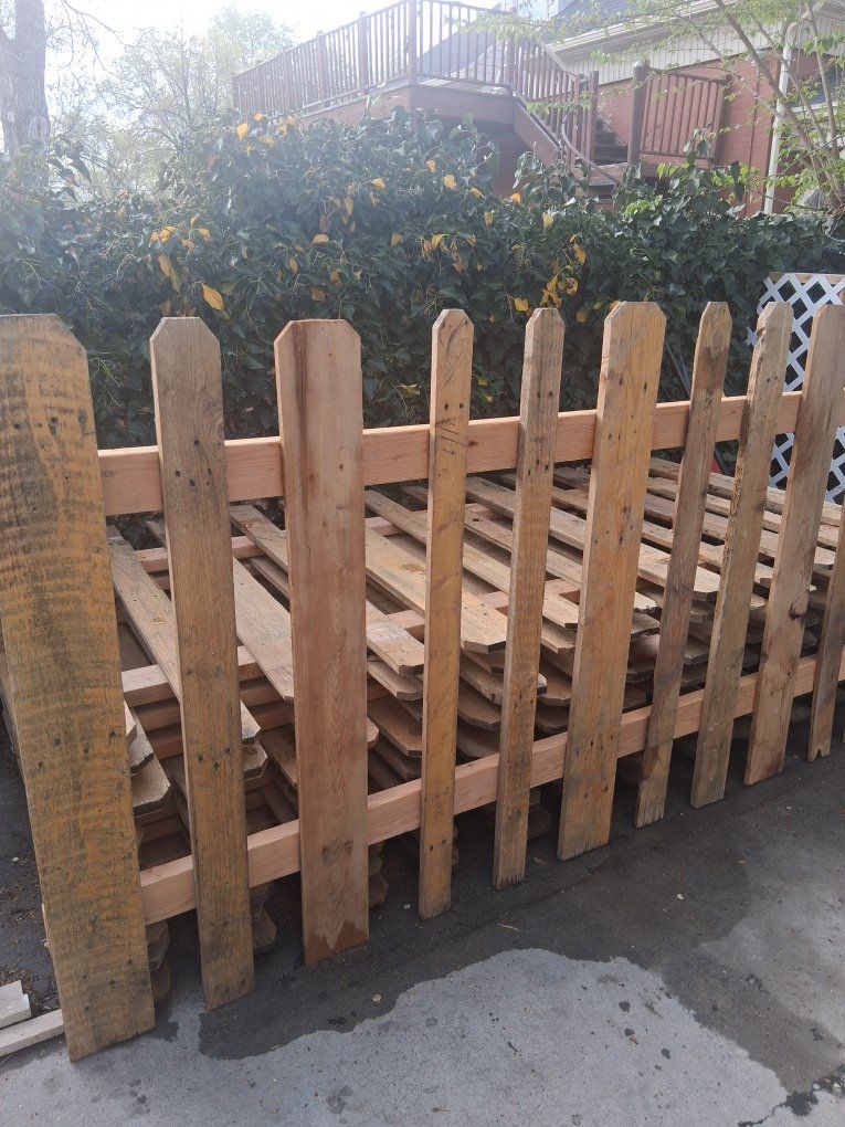 Fence panels. Newly reconstructed