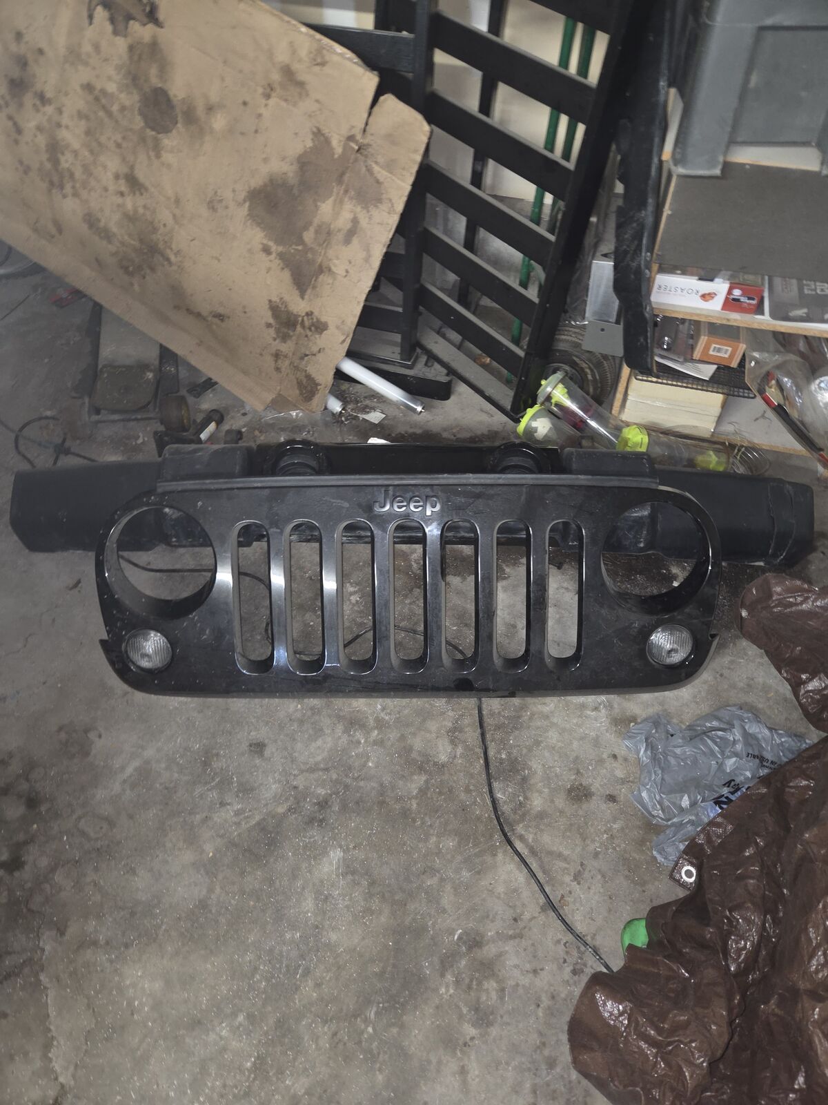 Stock grill and bumper for 2015 Jeep Wrangler
