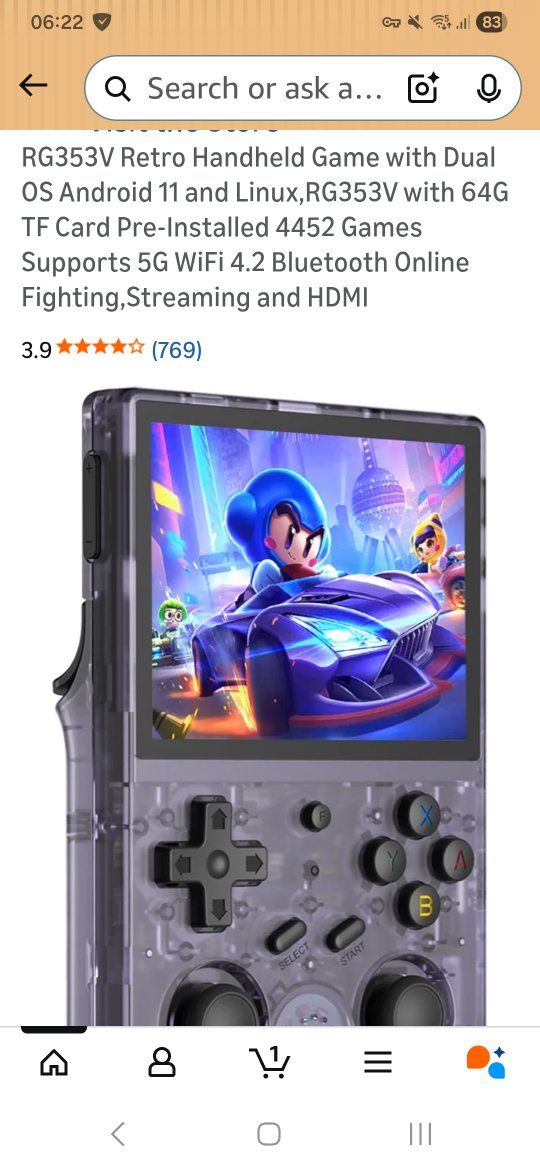 RGV353V retro game handheld