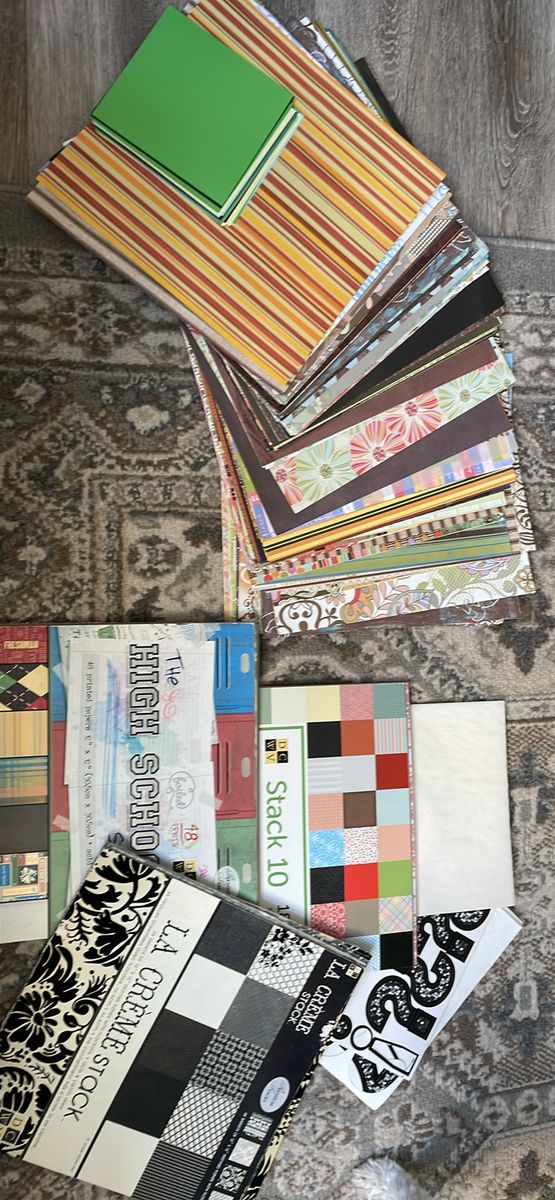 Miscellaneous crafting scrapbook paper lot