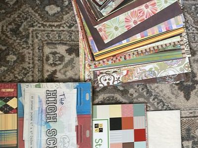 Miscellaneous crafting scrapbook paper lot