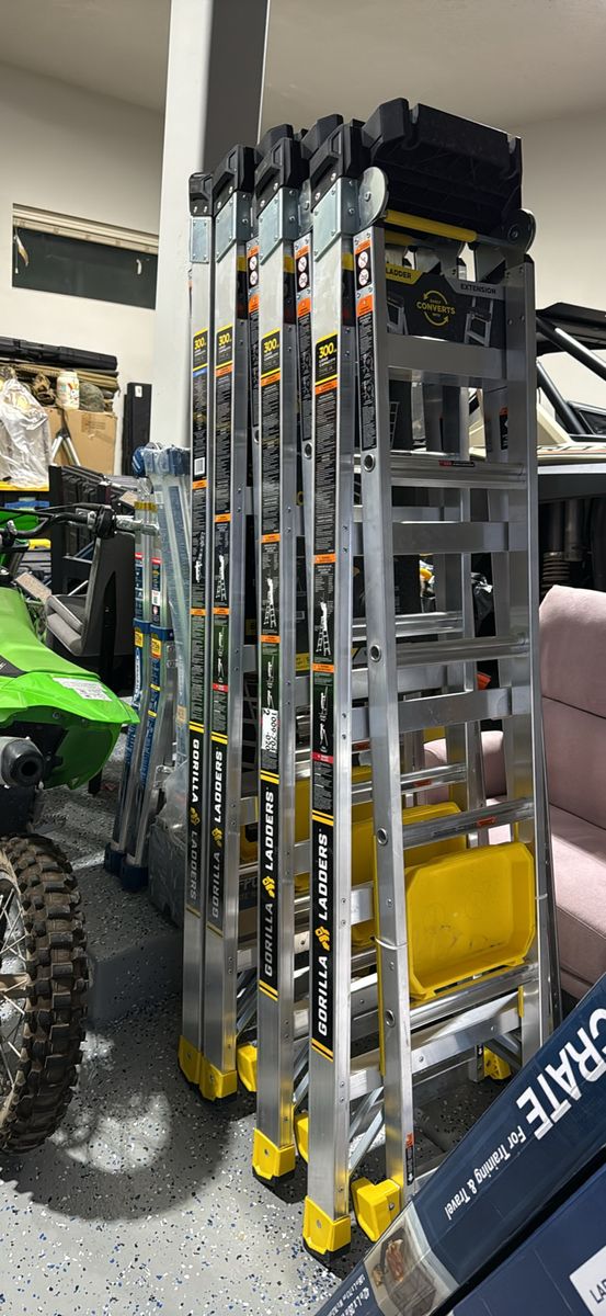 Gorilla Ladders GLX-13 13ft. Aluminum Multi-Position Ladder - 300lb Load Capacity Type IA