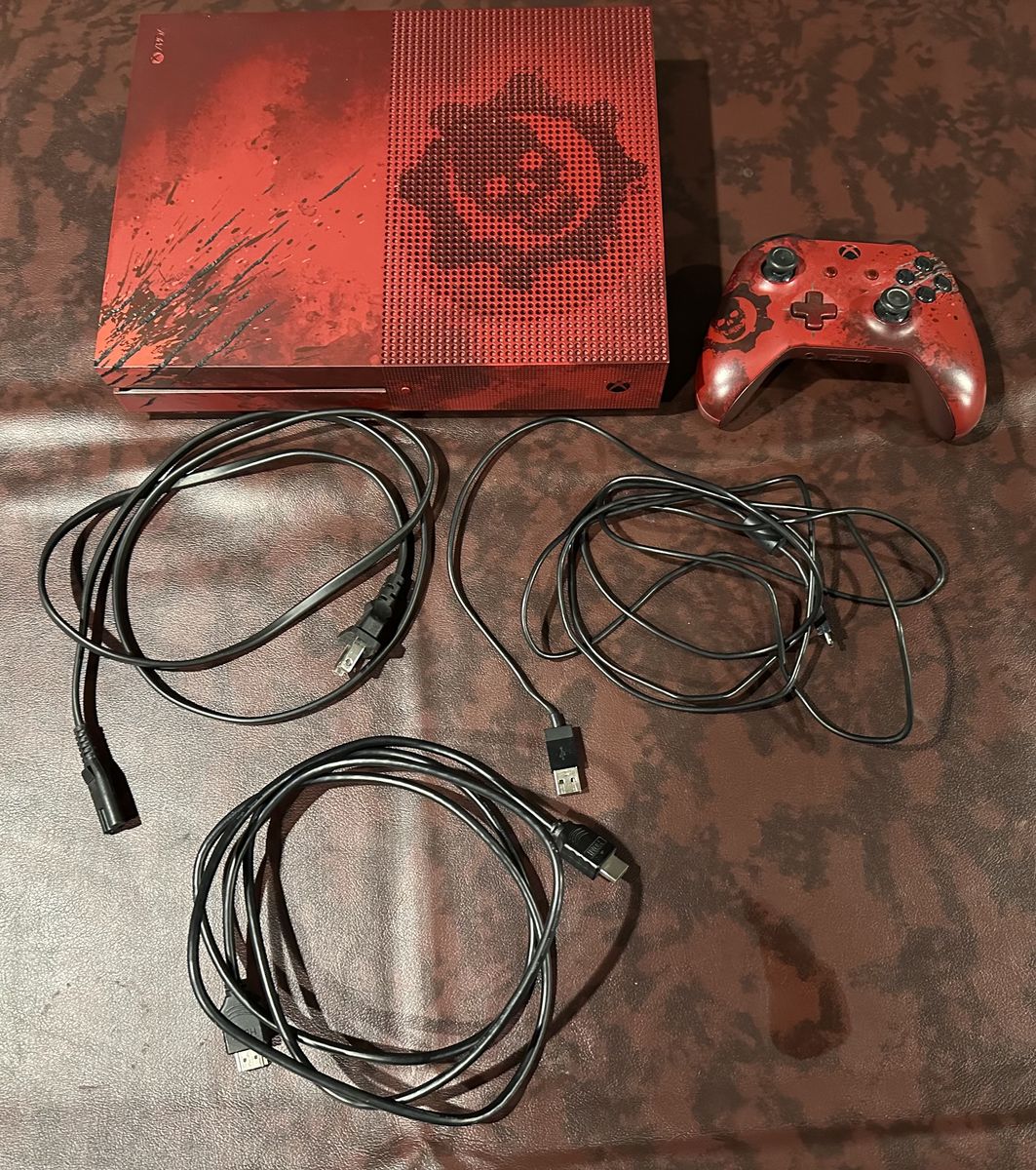 Microsoft Xbox One S Gears of War 4 Limited Edition 2 TB Crimson Red Console