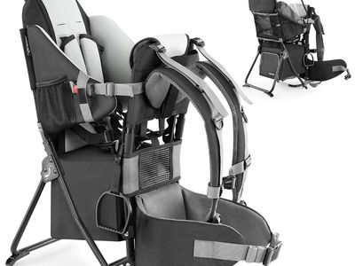 Besrey Baby & Toddler Hiking Backpack, Safety 3-Height Seat, Black, foldable