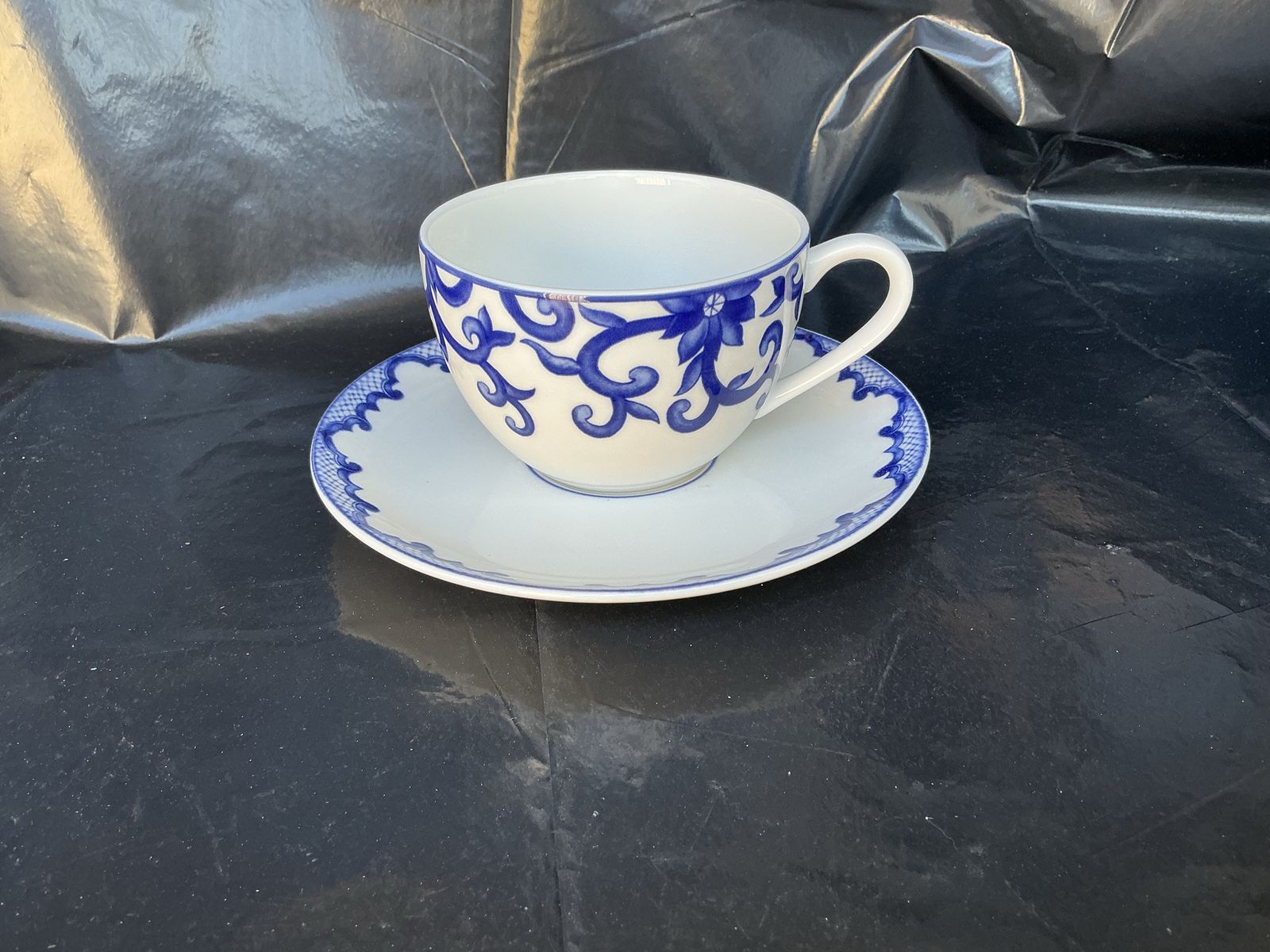 Lauren Ralph Lauren Mandarin Blue Tea Cup and Saucer