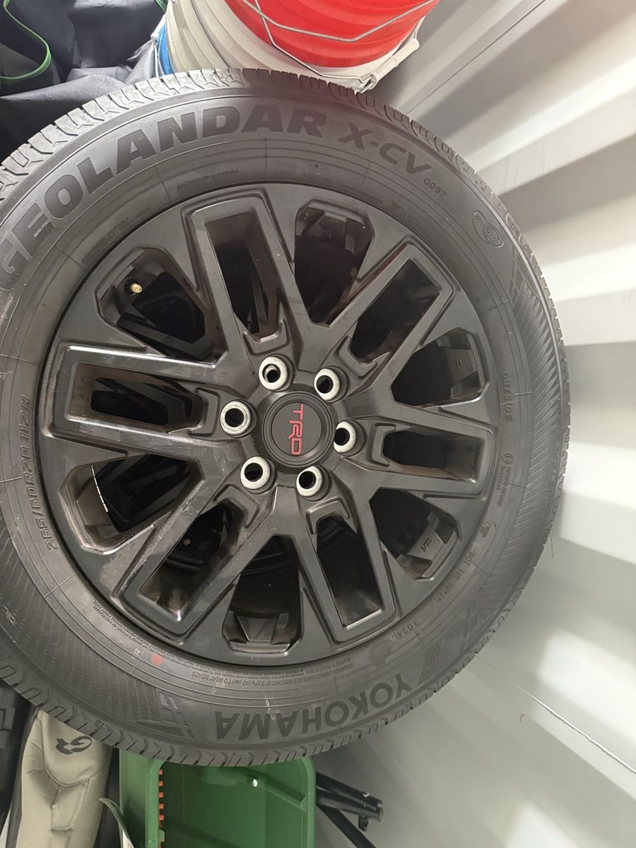YOKOHAMA GEOLANDAR X-CV G057 All-Season Tires 265/70R17 with Toyota TRD Pro Wheels