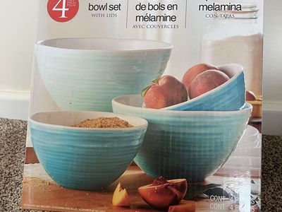 Melamine 4-Piece Bowl Set with Lids - Durable & Versatile Kitchen Storage