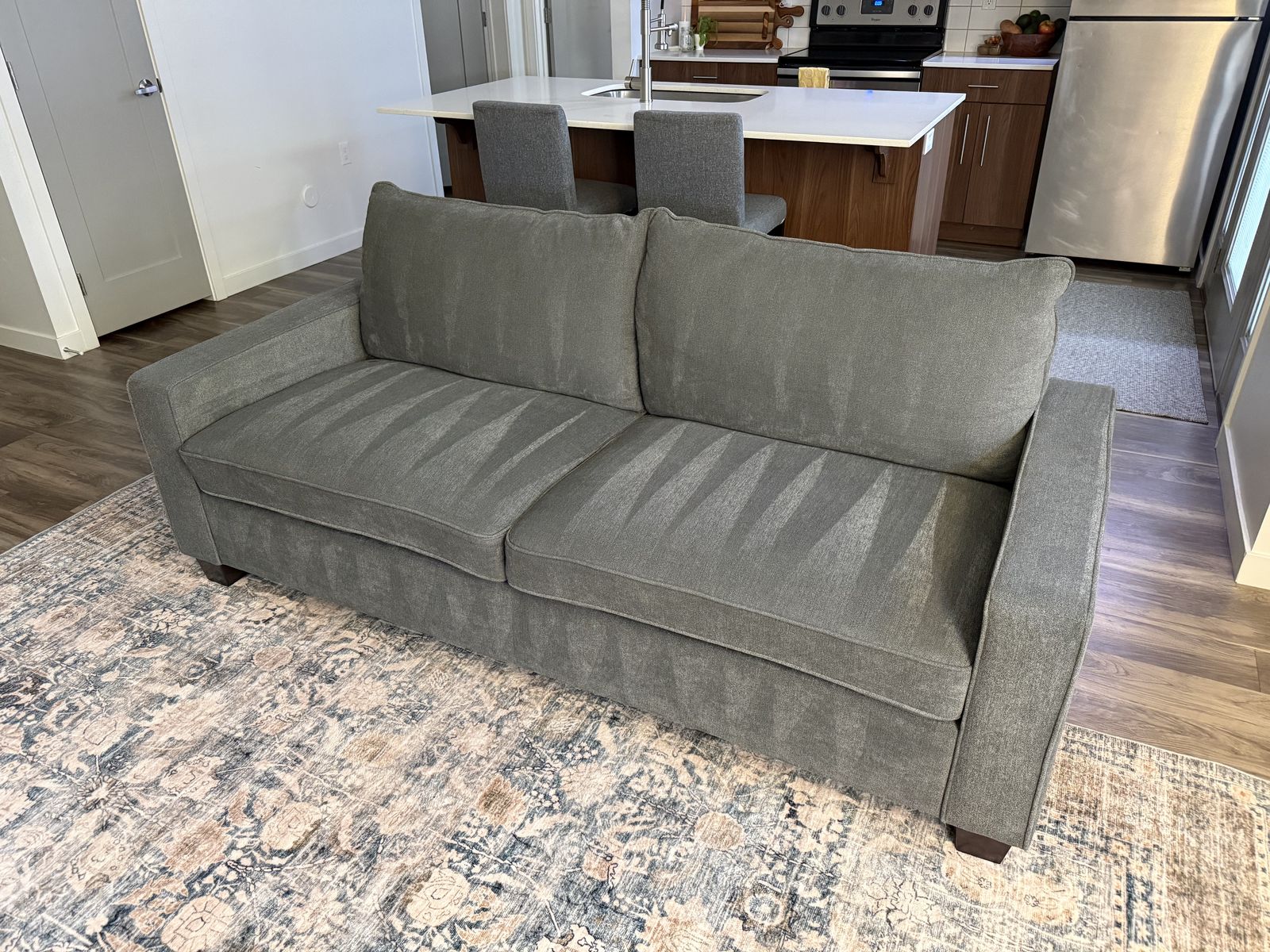 Living Spaces Reid Grey 80” Sofa