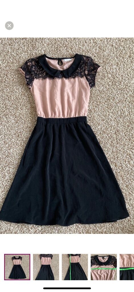 Mikarose Tan And Black Fit And Flare Dress Size XS