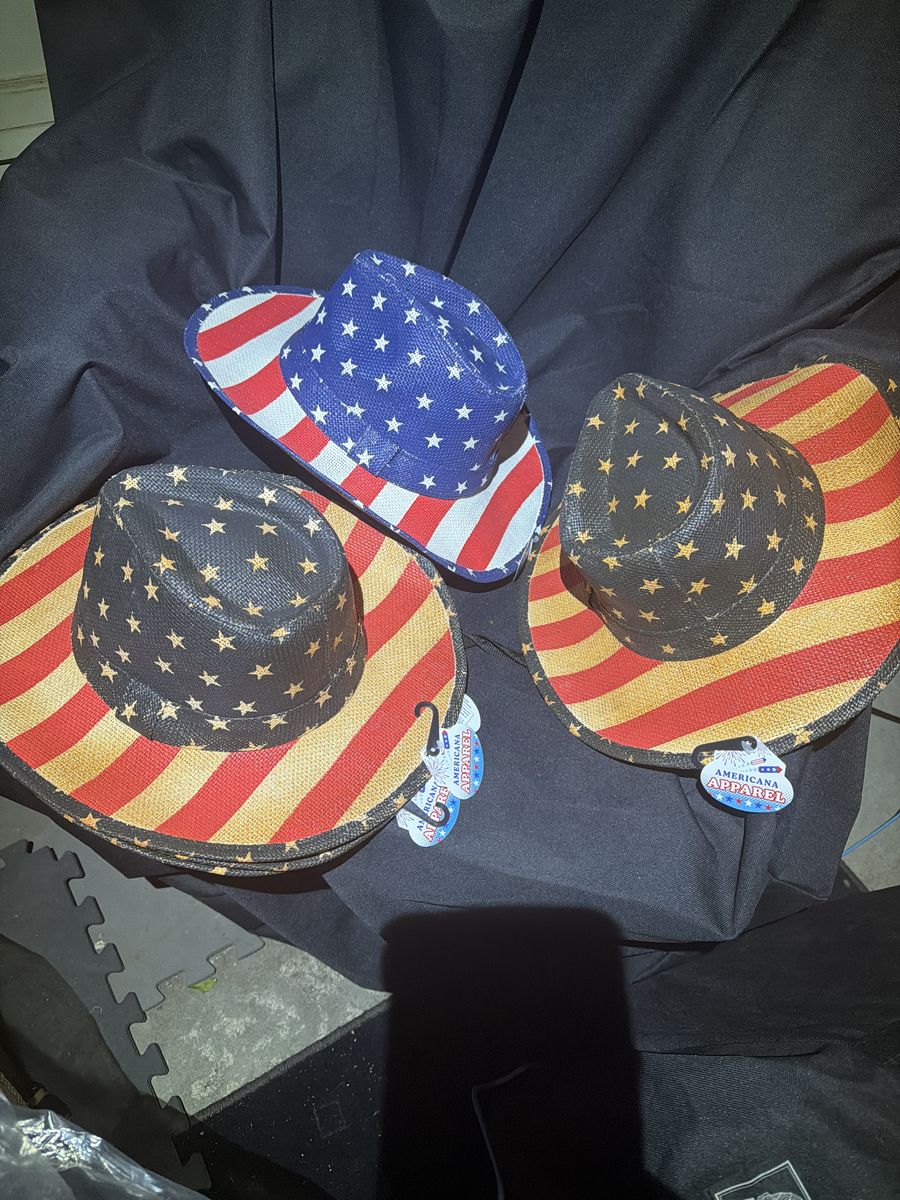 America 250 July 4TH  patriotic cowboy hat five to choose from only $15 each OR 3 FOR 40.00
