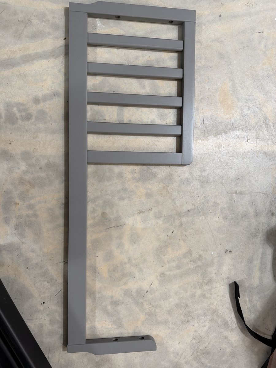 Gray Wooden Crib Replacement Parts Slats Side Panels for DaVinci convertible mini crib. Gray