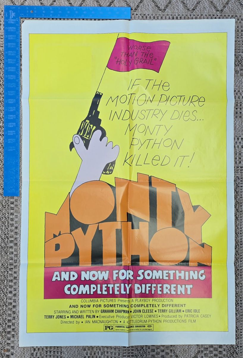 Vintage Monty Python And Now For Something Completely Different Movie Poster PG