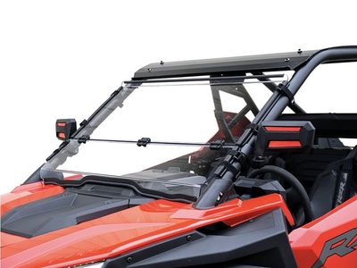 SuperATV Scratch-Resistant Flip Windshield for Polaris RZR Pro XP - Clear, Durable Polycarbonate