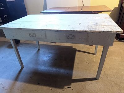 Light Blue Vintage Kitchen Utility Table