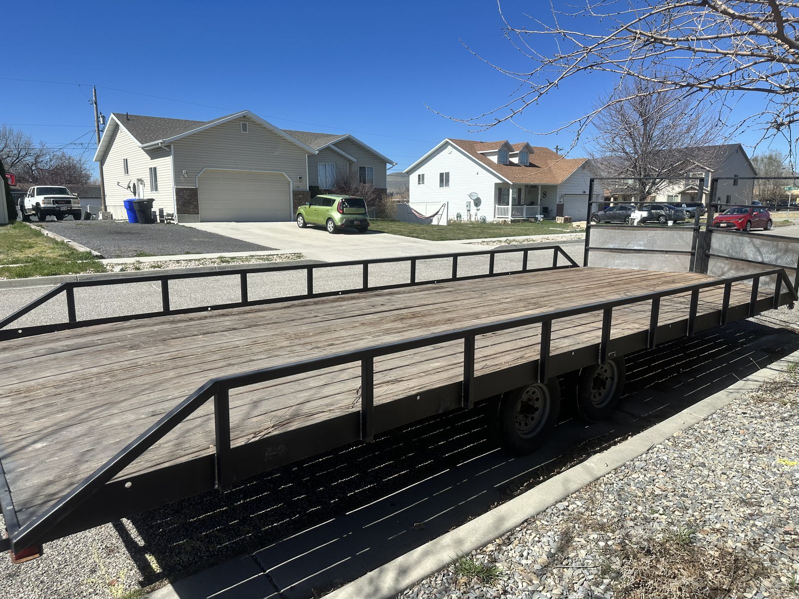 4 place open snowmobile trailer