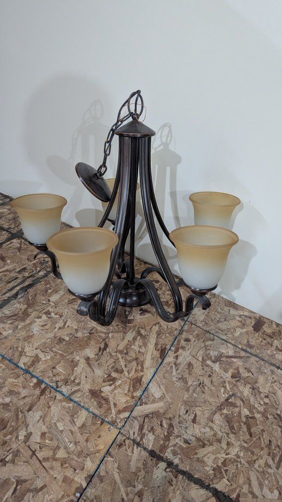 Oil rubbed bronze chandelier hanging light