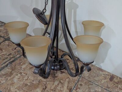 Oil rubbed bronze chandelier hanging light