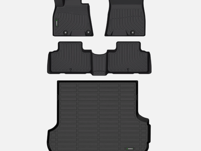 ANBINGO Floor Mats Cargo Liner for Genesis GV80 2021-2026 5 Seat TPE Black