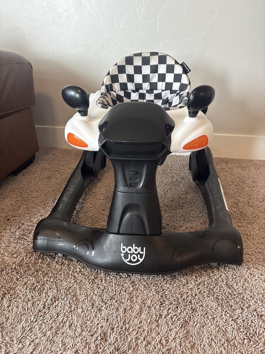 Baby Joy Baby Walker - Black & White Checkered Seat