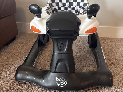 Baby Joy Baby Walker - Black & White Checkered Seat
