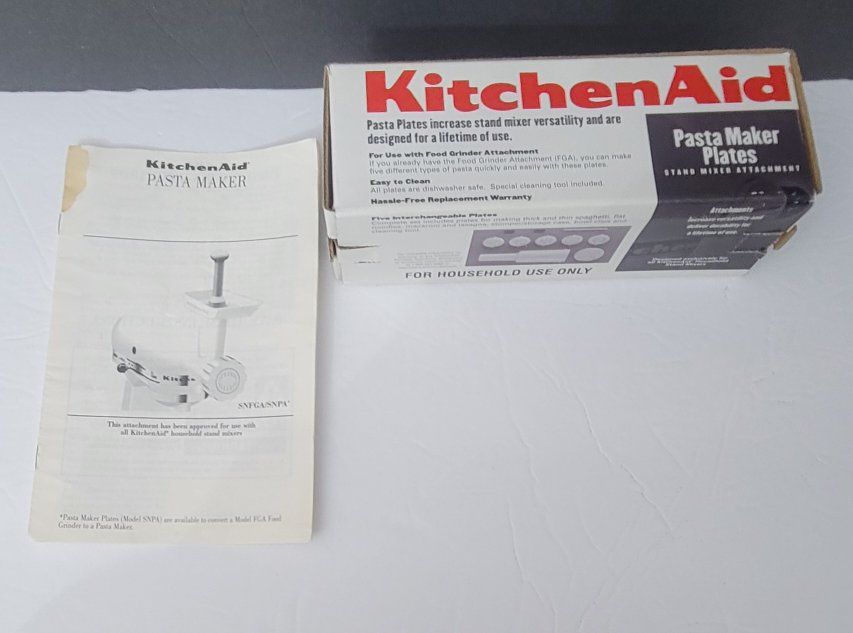 KitchenAid Food Grinder, Sausage Stuffer, and Pasta Maker Plates Attachments