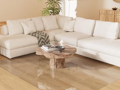 Crystal Transparent Floor Mat, Waterpoof Easy Cleaning Plastic Area Rug Protector Cover, No Spill Easy Flat Floor Protector