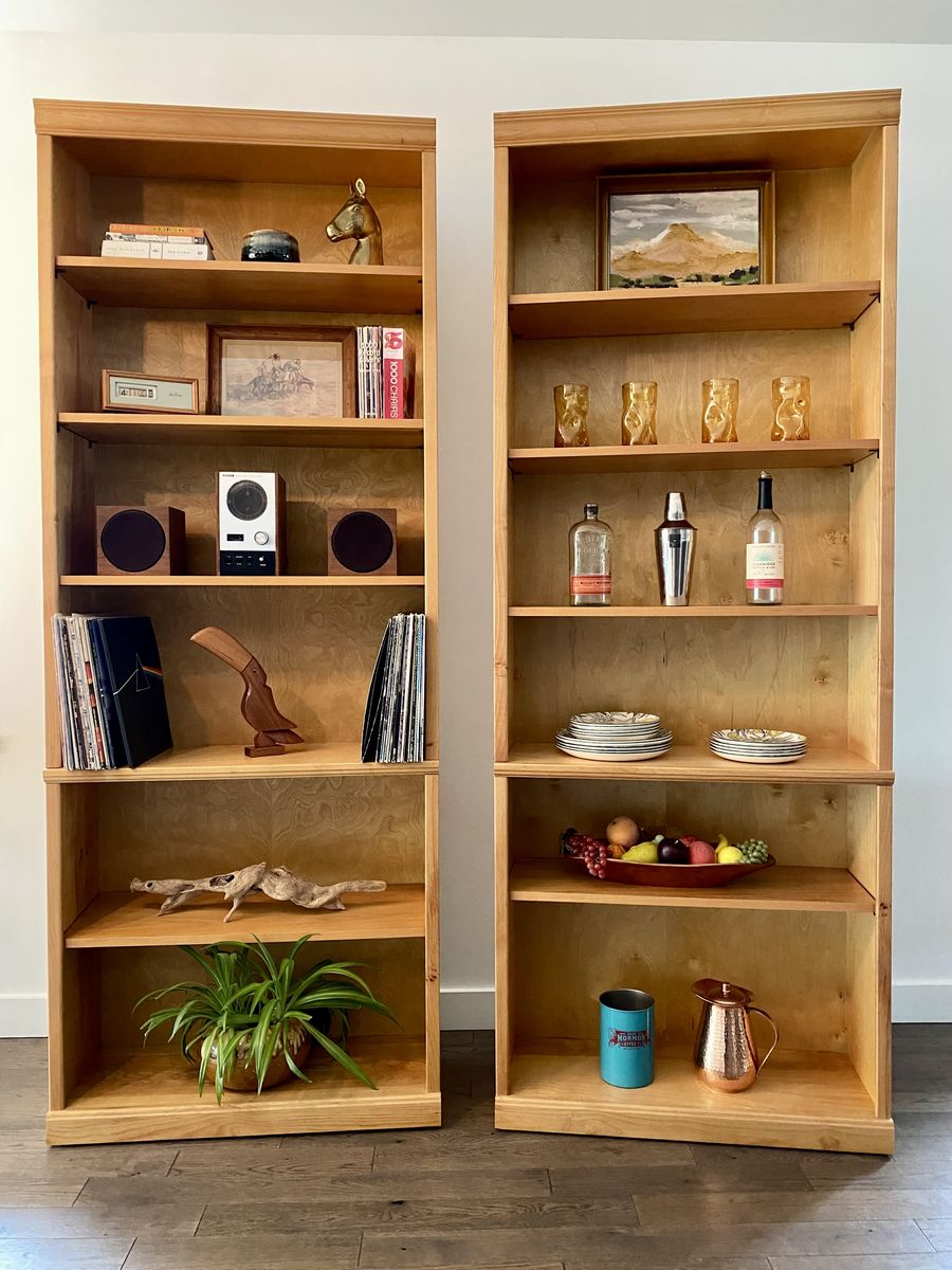 Vintage Maple Bookshelves 84.5 tall x 32 wide ($295 each - delivery avail)