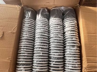 Double Wall Paper Cup, Wrapped, 10 oz, Black - Hot