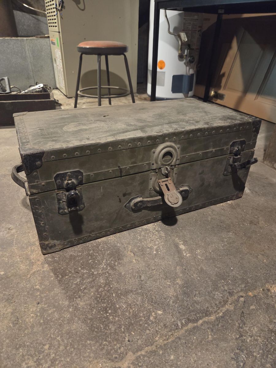 Vintage Military Footlocker