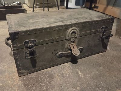 Vintage Military Footlocker