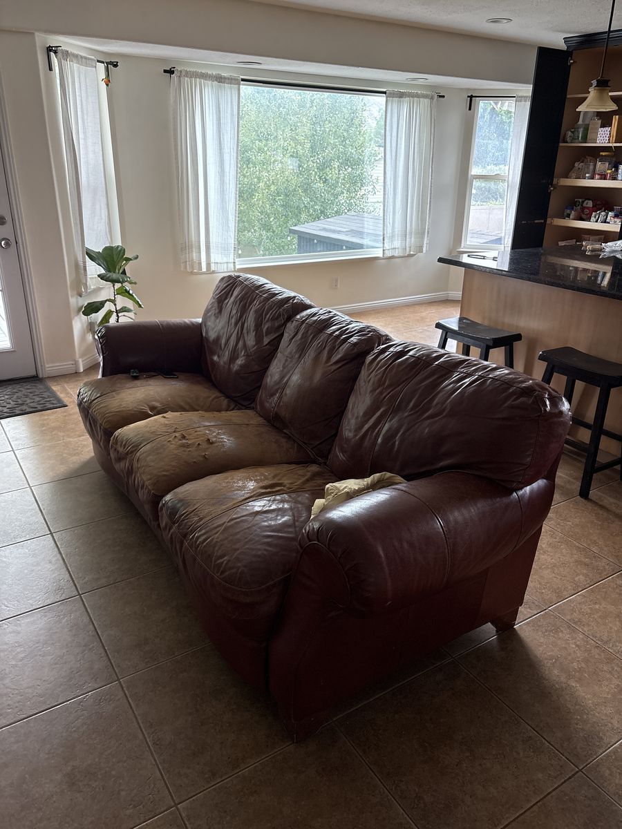 Leather couch