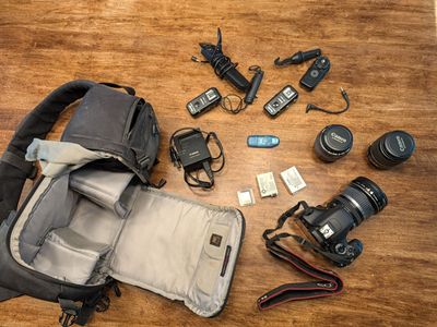 Camera kit (Tripod, 3 lens, bunch of extras)
