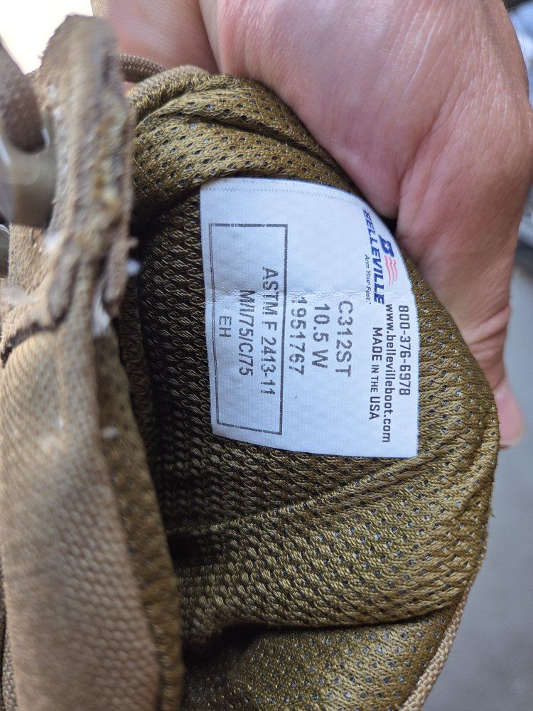 steel toe hot weather boots 10.5 w work boots