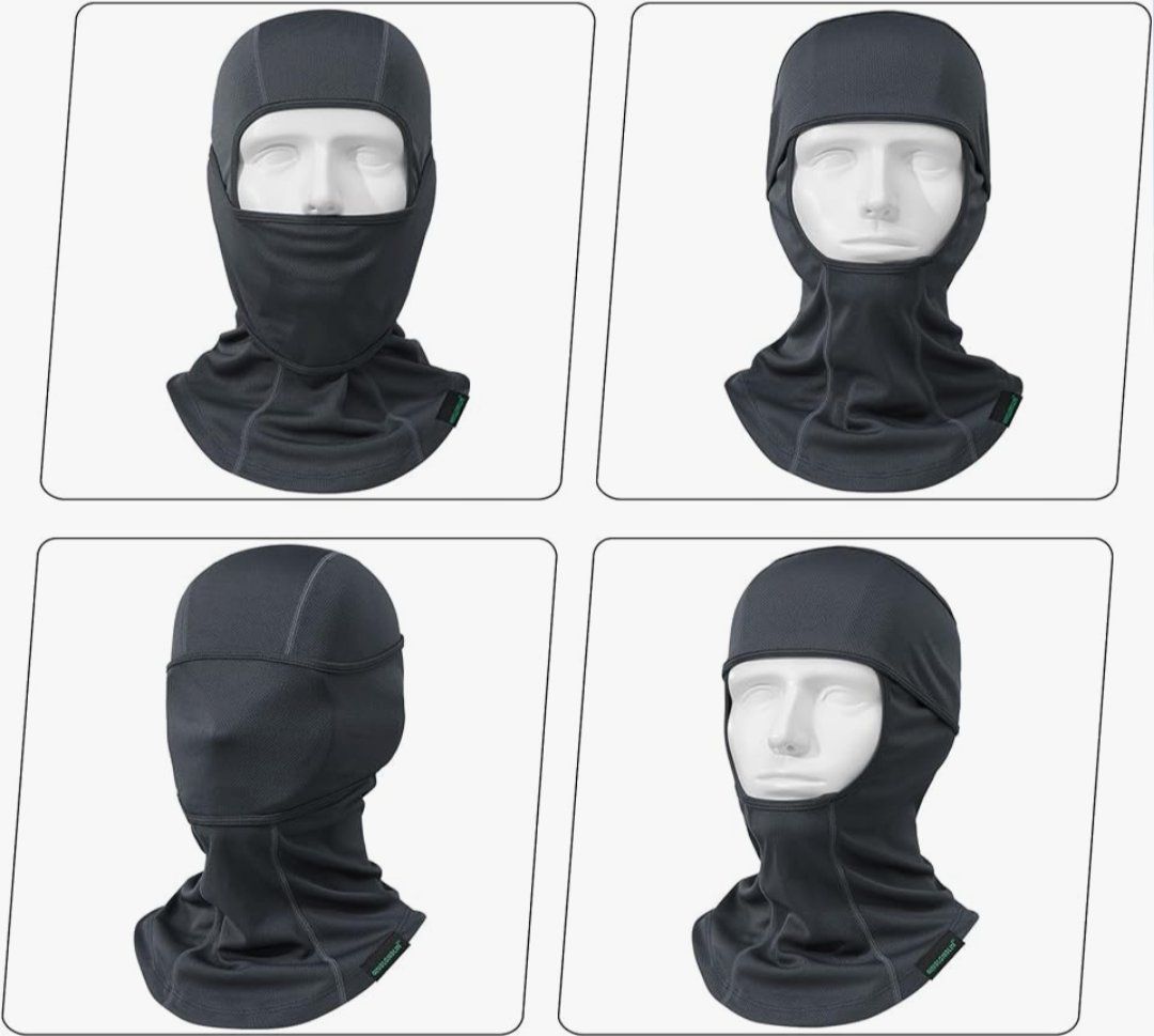 Qinglonglin Full Face Balaclava Ski Mask - Lightweight, Breathable & Quick-Dry for All Seasons