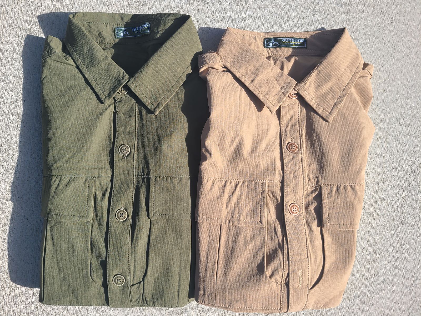 2 men's size small outdoor shirts