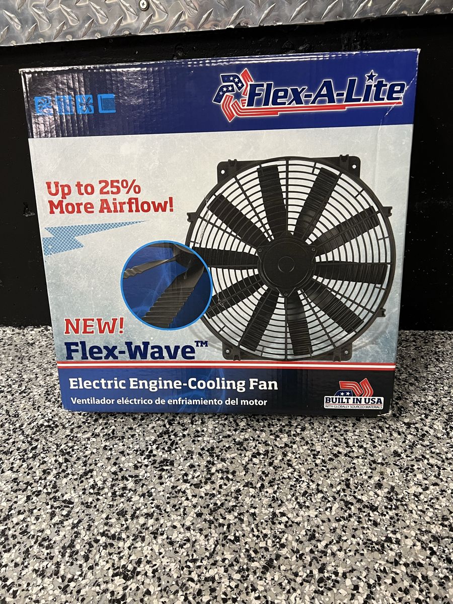 Flex-A-Lite Flex-Wave Electric Engine-Cooling Fan Part 105390 16-Inch LoBoy Puller
