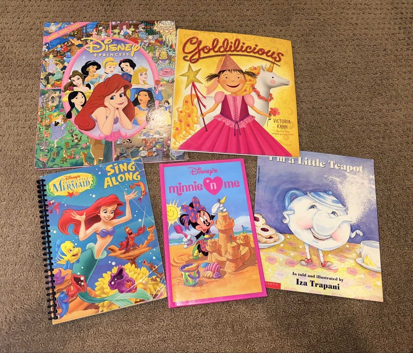 Disney Princess, Minnie Mouse and more Little Girl Books Set