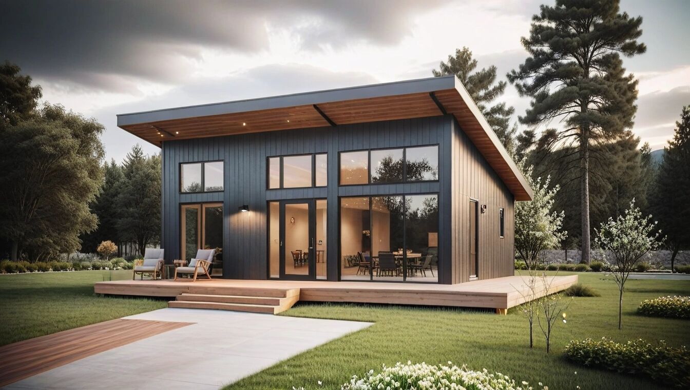 28x22 Panelized Steel Frame 616 Sq Ft ADU Kit w/ Zip Sheathing