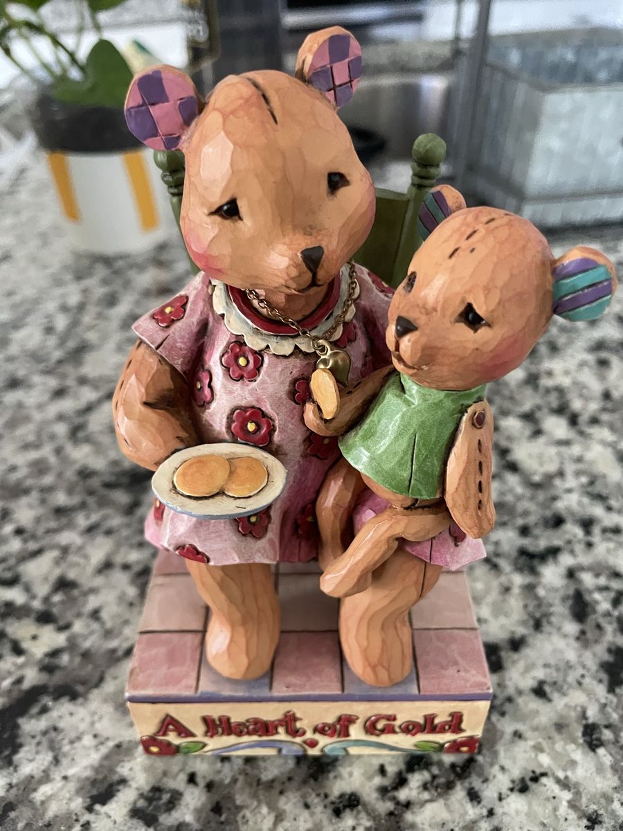 Jim shore a heart of gold mom and baby bear